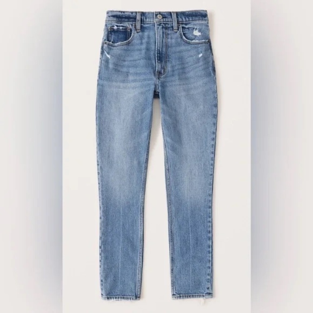 Abercrombie High Rise Skinny Jean - Medium Wash